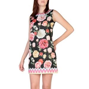DOROTEA Designer Flower Print Dress Made in Italy!